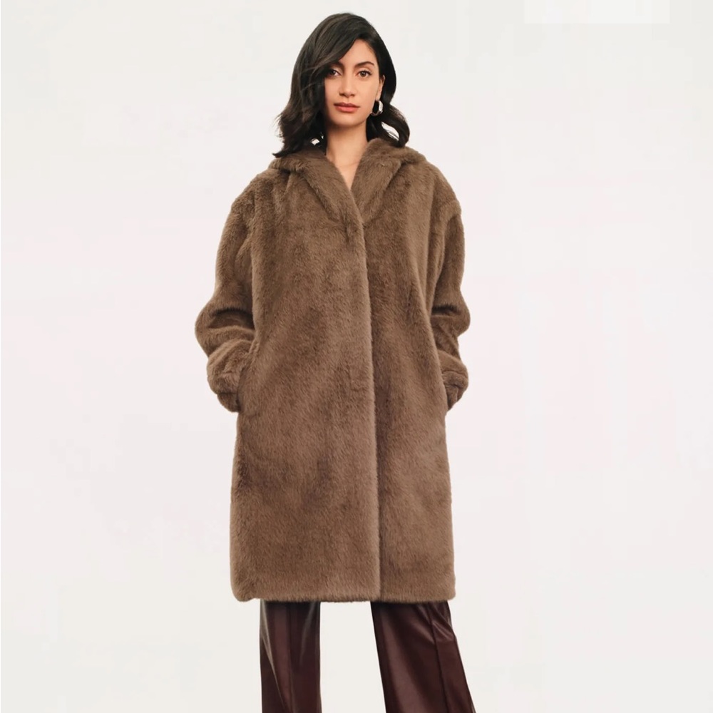 DKNY Faux Fur Coat